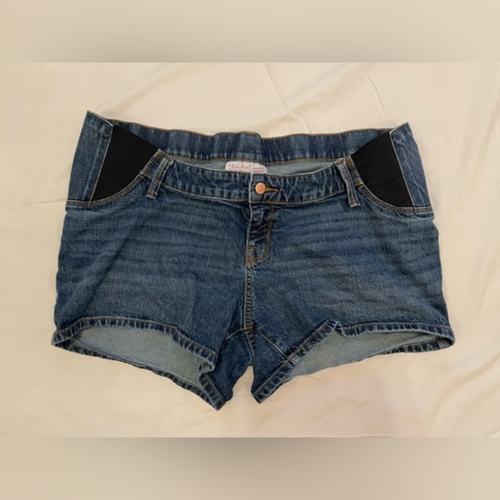 Isabel Maternity Under Belly Denim‎ Shorts Size 12